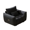 GDFStudio Aelina Modern Teddy Upholstered Armchair with 2 Pillows - 4 of 4
