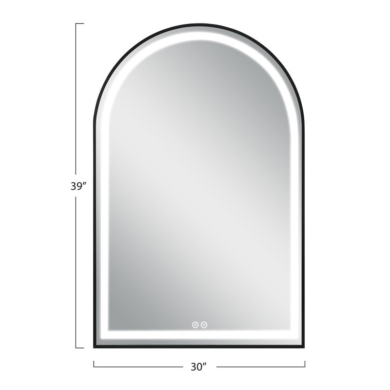 Neutypechic LED Wall Mounted Mirror with Anti-Fog Modern Arched Bathroom Vanity Mirror, 4 of 8
