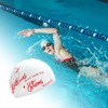 Unique Bargains Silicone Waterproof Floral Pattern Swim Cap 1 Pc - 2 of 4