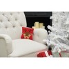 C&F Home 8'" x 8' Christmas Peek-A-Boo Red Nose Reindeer Small Petite Hooked Accent Throw Pillow - 3 of 4
