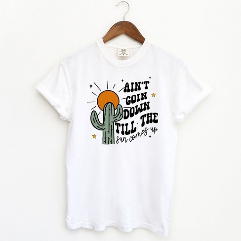 Simply Sage Market Women's Ain't Goin Down Cactus Short Sleeve Garment Dyed Tee - image 1 of 2