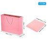 Unique Bargains Durable Paper Bright Color Three-Dimensional Cut Easy to Carry Pink Gift Bags with Tissue 12 Sets - 2 of 4