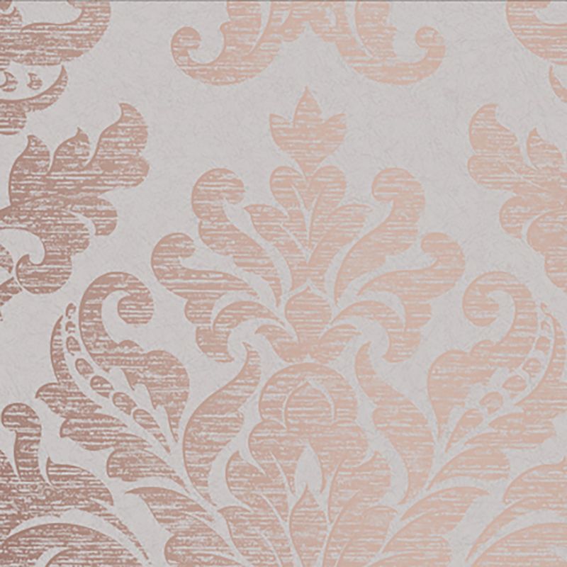Antique Taupe and Rose Gold Damask Paste the Wall Wallpaper, 4 of 5