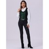 Allegra K Women's Vintage Plaid Button-Down Work Dressy Waistcoat Vests - 4 of 4