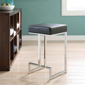 NicBex Bar Stools Upholstered Counter Stools with Faux Leather Upholstery, Chrome Legs for Kitchen Island, Pub - 1 of 4