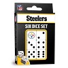 MasterPieces Officially Licensed NFL Pittsburgh Steelers - 6 Piece D6 Gaming Dice Set Ages 6 and Up - 2 of 4