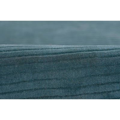 Asher Blue Handloomed Wool Rectangular Rug, 2 ft x 4 ft