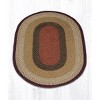 Earth Rugs Burgundy & Mustard Oval Braided Rug – Handcrafted Jute, Rustic Farmhouse Style Rug for Entryway or Kitchen - 3 of 4