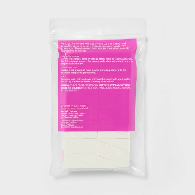 Latex Free Foam Cosmetic Wedges - White - 32ct - up&#38;up&#8482;, 3 of 4