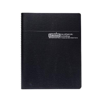 2024-2025 House of Doolittle 8.5" x 11" Academic Weekly Appointment Book Leatherette Cover Black