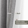 Awesome Home  100% Blackout Linen Texture Curtains with Grommet Top, 2 Panels - 2 of 4