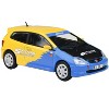 2001 Honda Civic Type R EP3 Blue and Yellow with Black Hood "Spoon Sports" 1/64 Diecast Model Car by Paragon Models - 3 of 4