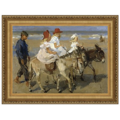 Design Toscano Donkey Rides on the Beach, 1901: Canvas Replica Painting: Large