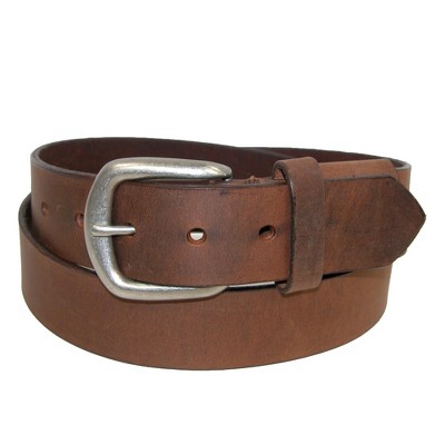 Boston Leather Men's Big & Tall Aged Bark Leather Hidden Stretch Belt ...