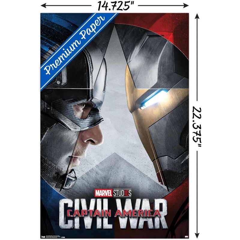 Trends International Marvel - Captain America: Civil War - Faceoff One Sheet Unframed Wall Poster Prints, 3 of 7