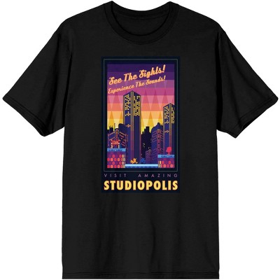 Sonic Mania Game Studio Polis Poster Men's Black Graphic Tee