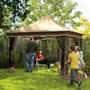 Aghana Digitals Brown 12x12ft Pop Up Canopy Tent with Mesh Screens, UPF50+ Sun Protection & - 3 of 4