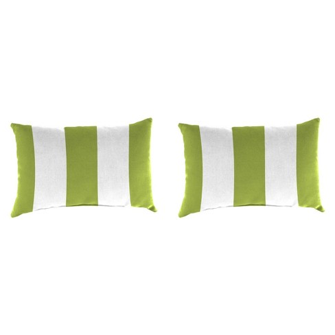 Kahomvis 18 in. x 18 in. White Outdoor Waterproof Yarn Dyed Throw Pillow (2- Pack) STF-LKW1-2706 - The Home Depot
