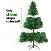 5.5FT Christmas Tree, 850 Branches Christmas Tree with Metal Stand for Outdoor and Indoor, Holiday Decor for Winter, Green - 3 of 4