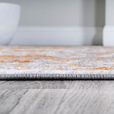 Cottage Charm Orange & Cream Medallion 3' x 5' Synthetic Rug