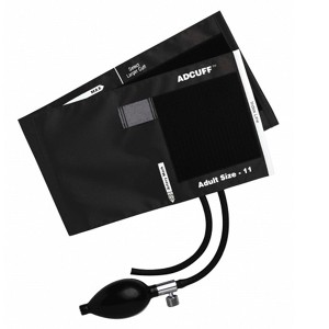 ADC Adcuff Adult Cuff Arm Reusable Blood Pressure Cuff and Bulb 865-11ABK Black 1 Each - 1 of 1