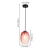 Rennnsan Quivane 7"W 1-Light Buded Textured Glass Modern Dimmable Pendant - 3 of 4