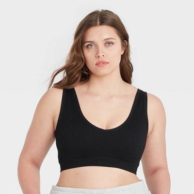 Women's Reversible Seamless Bralette - Colsie™ Black XS