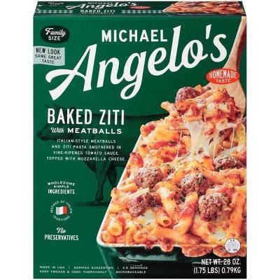 Michael Angelo S Frozen Baked Ziti With Meatballs 28oz Target