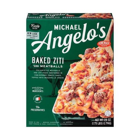 Michael Angelo S Frozen Baked Ziti With Meatballs 28oz Target