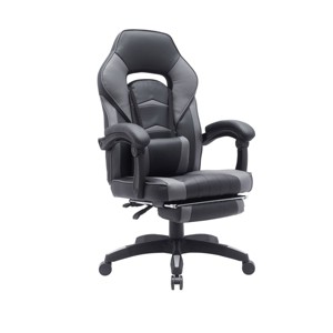 Brassex 51.2" Bentley Gaming Chair Black/Gray - 1 of 4