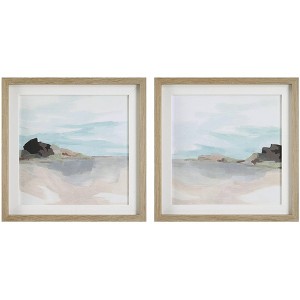 Uttermost Glacial 22 3/4" Square 2-Piece Framed Wall Art Set - 1 of 1
