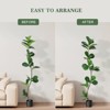 Artificial Fiddle Leaf Fig Tree in Black Nursery Pot,Faux Potted Tree for Home Decor, Fake Rubber Tree for Indoor Office Living Room - 4 of 4
