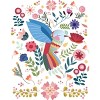 Men's Design By Humans Folk Art Inspired Hummingbird With A Flurry Of Flowers By LittleBunnySunshine T-Shirt - 2 of 4
