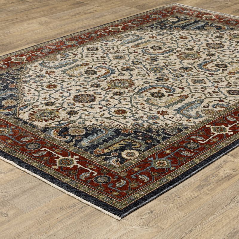Arya Bordered Persian Indoor Area Rug Red - Captiv8e Designs, 6 of 13