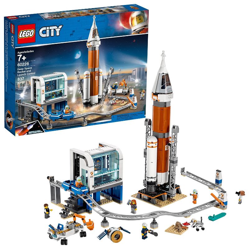 LEGO City Space Deep Space Rocket and Launch Control Model Rocket Building Kit with Minifigures 60228, 1 of 8