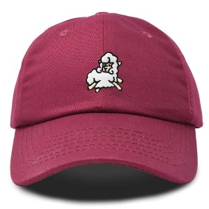 Dalix Sheep Embroidered Cotton Dad Hat Adjustable Cute Animal Lover Baseball Cap for Everyday Fashion Womens - 1 of 4