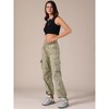 INSPIRE CHIC Women's Y2K Streetwear High Waisted Pockets Casual Long Cargo Pants - 2 of 4