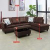 AndMakers 97 in. W Square Arm 3-piece L Shaped Polyester Modern Sectional Sofa with Storage - 2 of 4