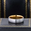 Jewelry Avalanche Gold and Gunmetal IP Dome Tungsten Carbide Men Women Wedding Band 6mm - 3 of 4