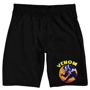 Marvel Universe Venom Men's Black Lounge Shorts - 1 of 4