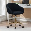 NicBex Adjustable Height Mesh Fabric Home Office 360-degree Swivel Chair with Gold Metal Base,Wide Seat/Vanity Chair - 2 of 4