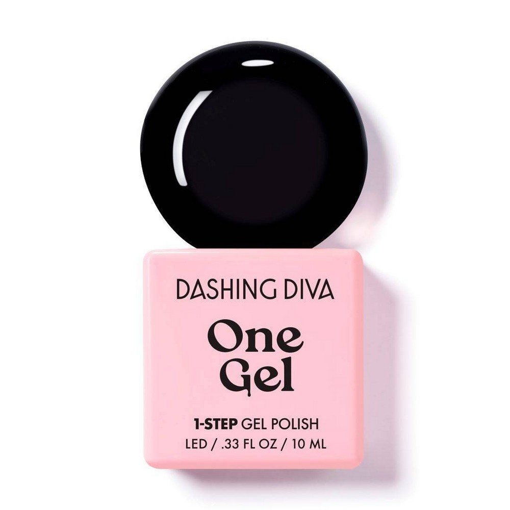 Dashing Diva One Gel Color Nail Polish - Real Black - 10ml -  92173383
