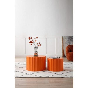 Nesting Coffee Table Round Cocktail Table Center Table Sofa Side Table End Table Accent Table - ModernLuxe - 1 of 4