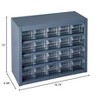 Durham Plastic Drawer Cabinet With Back Wall Mounting Holes 20 Drawers Gray - image 2 of 2