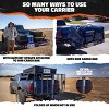 Mockins 60"x30"x6" Navy Hitch Cargo Rack with 30 Cu.Ft. Navy Waterproof Bag, License Plate Holder and Cargo Carrier Accessories - 3 of 4