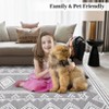 TROPOW Vintage Floral Washable Rug - Non-Slip Fringed Carpet for Living Room & Bedroom - 3 of 4