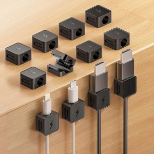 VisioGear Cord Holder, Desk Cord Organizer Cable Clips, Wire Management Clips & Cable Hooks - 1 of 4