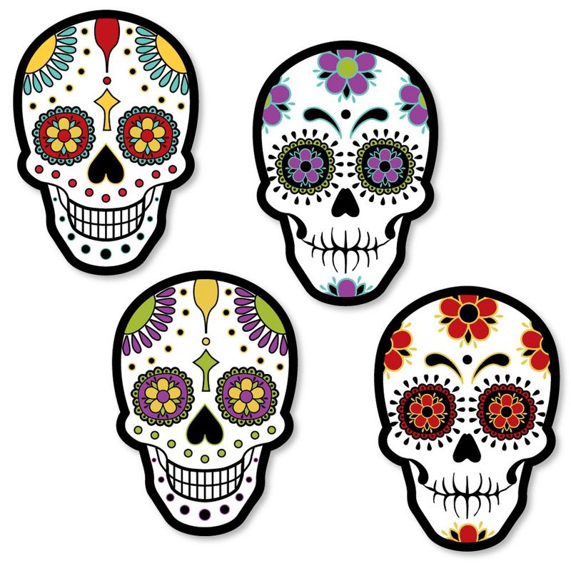 Big Dot of Happiness Day of the Dead - DIY Shaped Sugar Skull Party Cut-Outs - 24 Count, 1 of 8