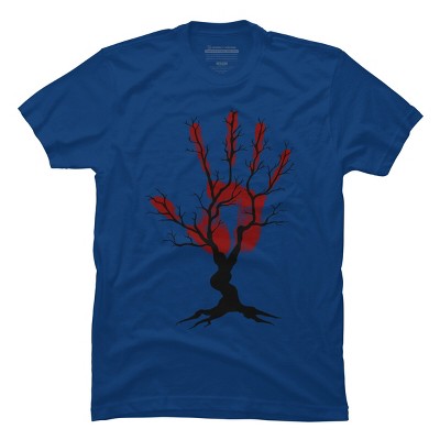 Men's Design By Humans Halloween Tree By aisenArt T-Shirt