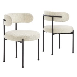 Modway Albie Boucle Fabric Dining Chairs - Set of 2 - 1 of 4